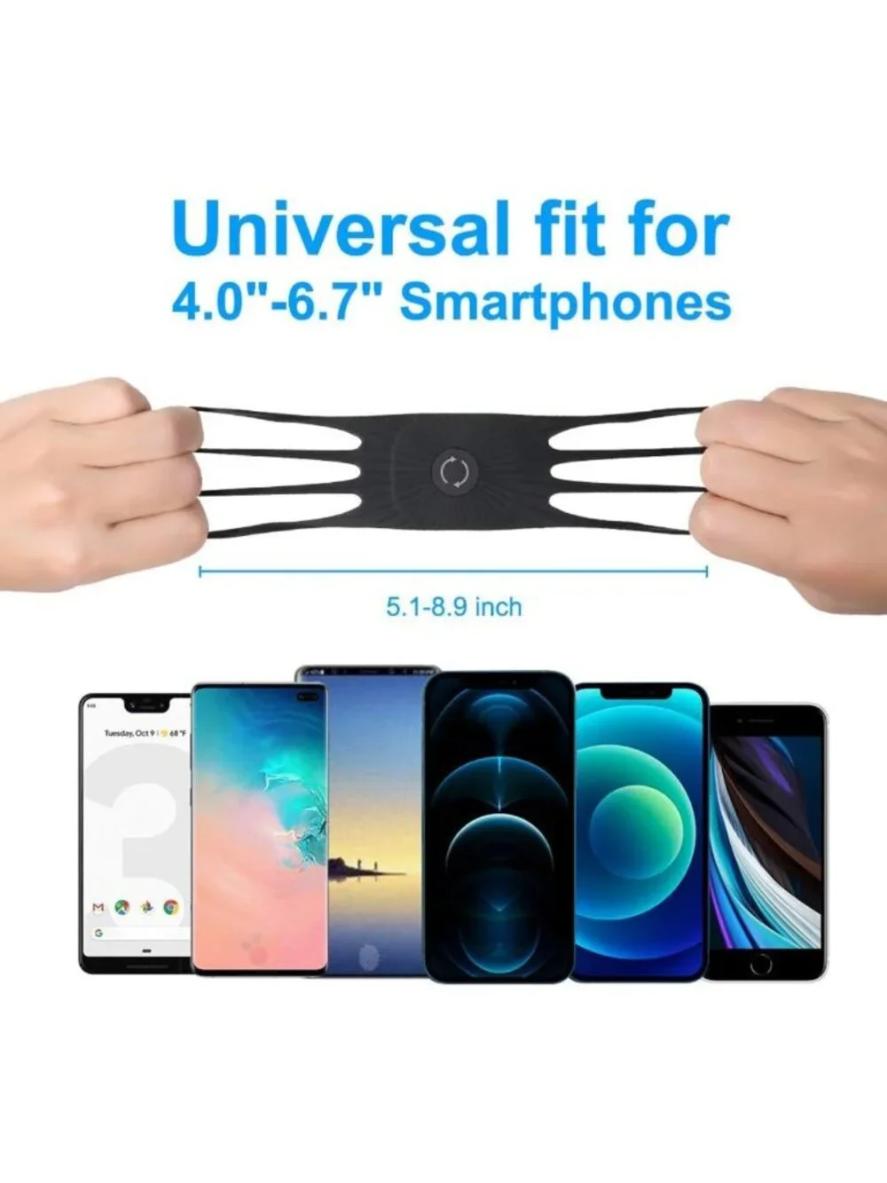 360° Rotatable Wristband Phone Holder for Running, Fits 4-6.7